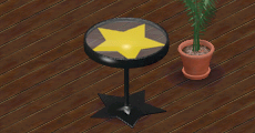 星形の円形テーブル